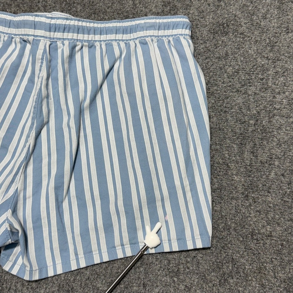 Polo Ralph Lauren Shorts Womens Large Blue White Striped Drawstring Prepster 3" - Picture 3 of 9